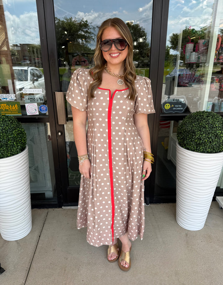 Entro Sand Polkadot Midi