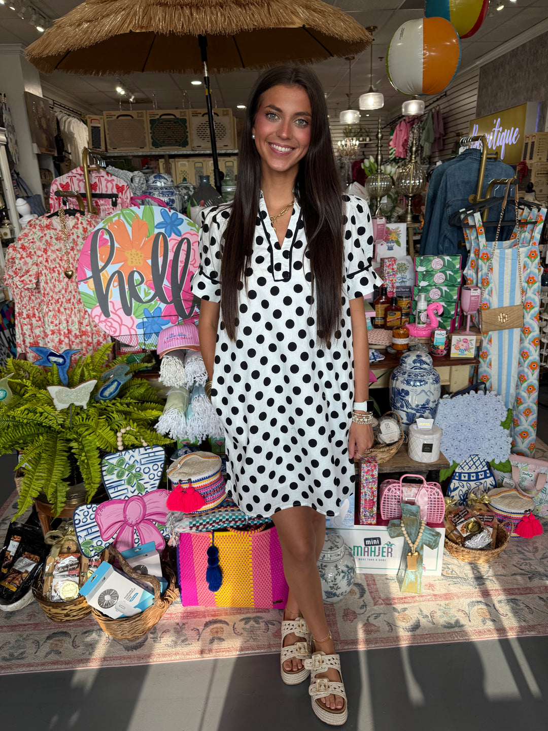 Polka Dottie Black & White Dress