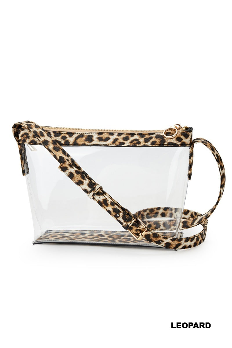 Leopard Clear Purse