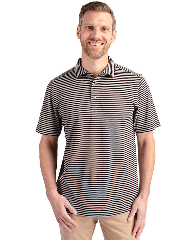 Cutter & Buck Virtue Eco Black Stripe Polo