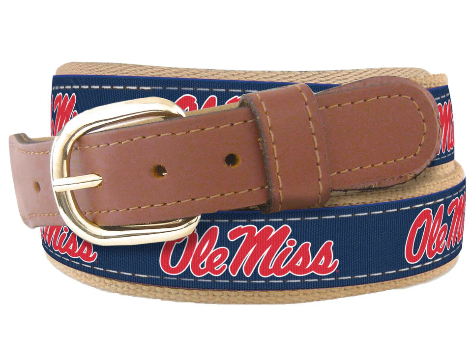 Ole Miss Ribbon Belt