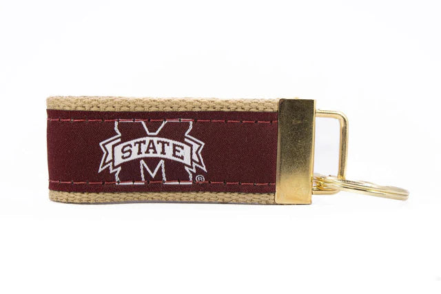 Miss State Ribbon Keychain