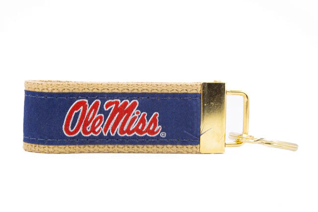 Ole Miss Ribbon Keychain