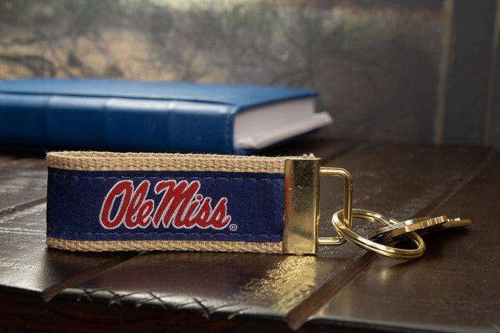 Ole Miss Rebels Collegiate Woven Ribbon Key Chain
