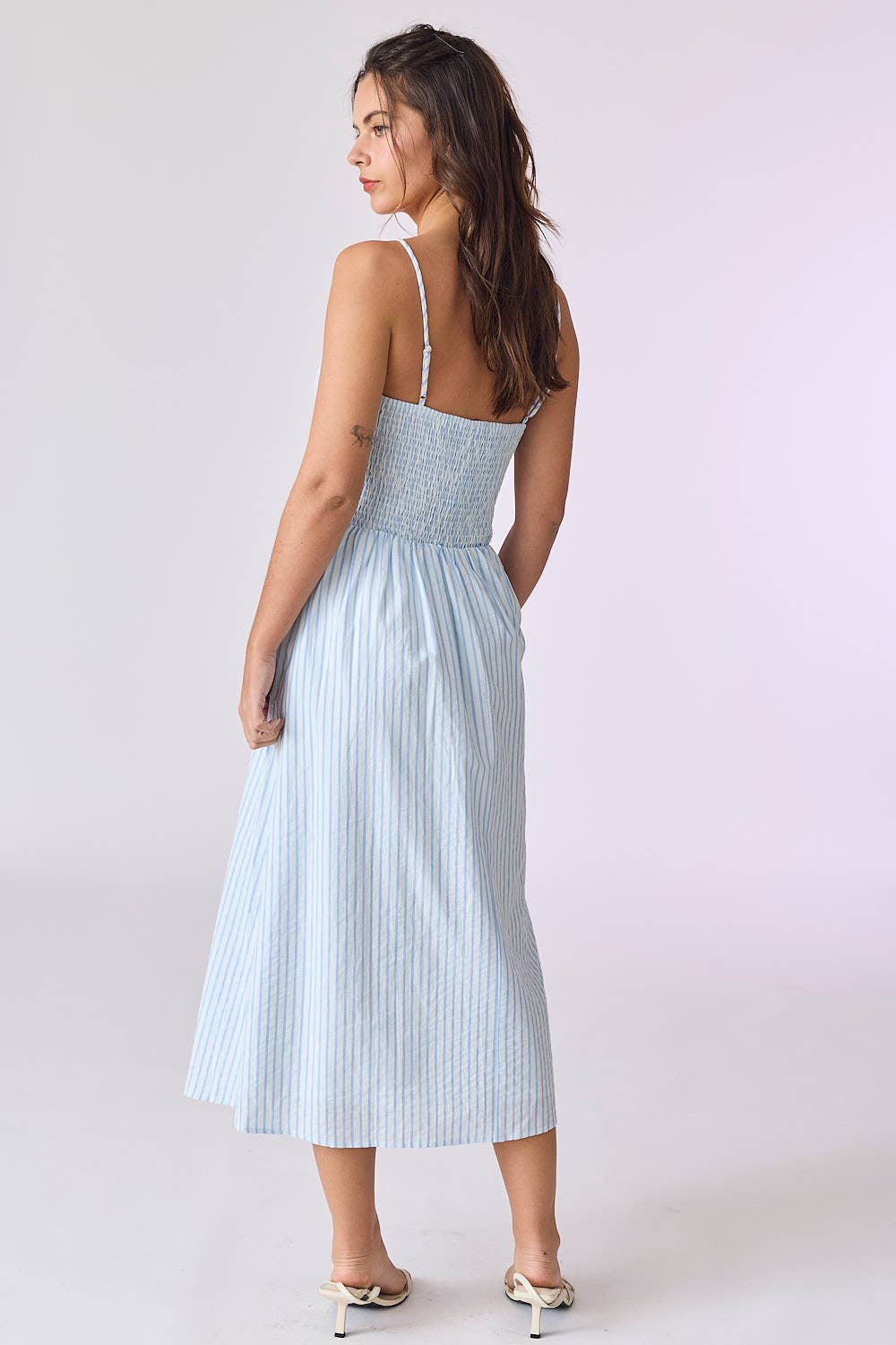 PD50265 - Candice Striped Midi Dress