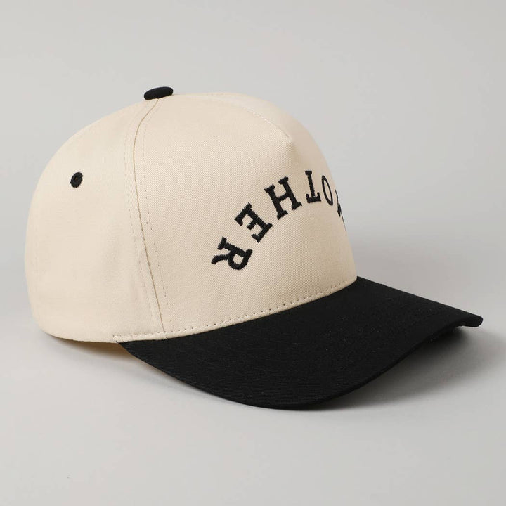 MOTHER Upside Down Lettering Embroidery Cap