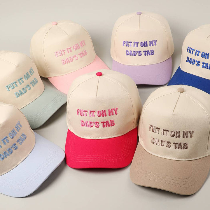 Put It On My Dad's Tab Embroidery Two-Tone Hat