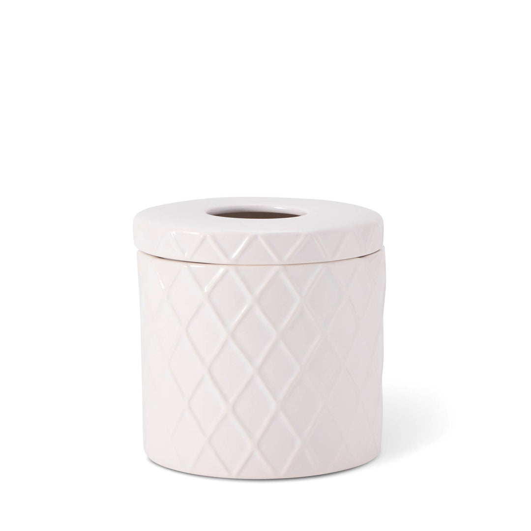 Ceramic Diamond Pattern Tissue Box