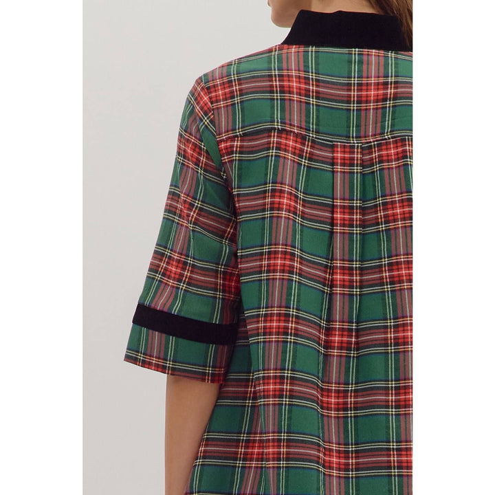 Plaid mini dress