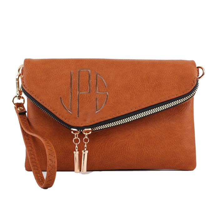 AD2585 Monogrammable Envelope Clutch/Crossbody Bag