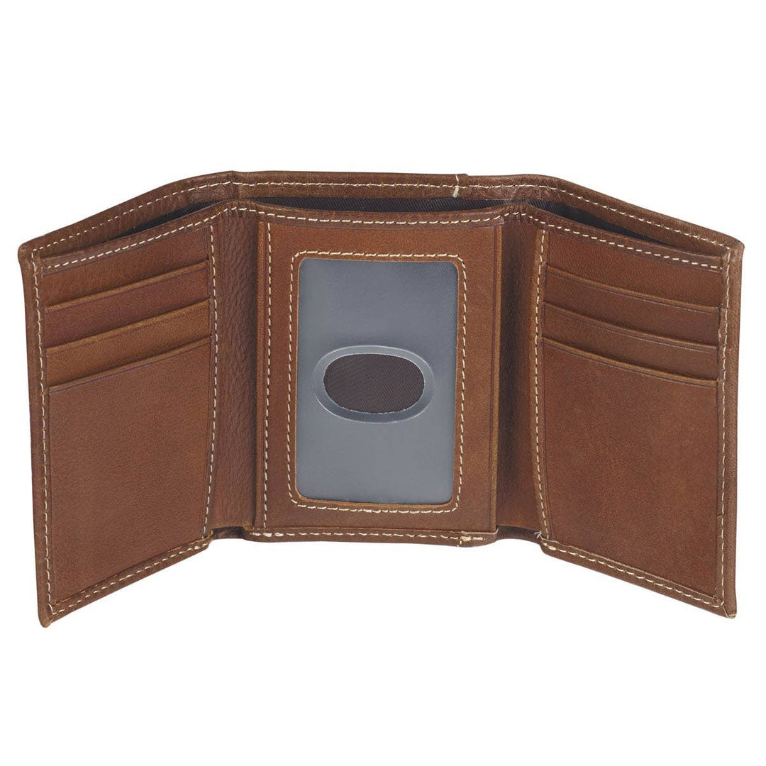 Wallet Leather Brown Ichthus Badge