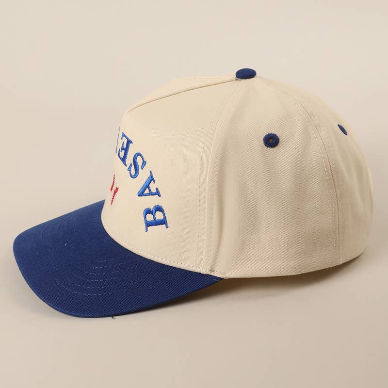BASEBALL Upside Down Lettering Embroidery Cap