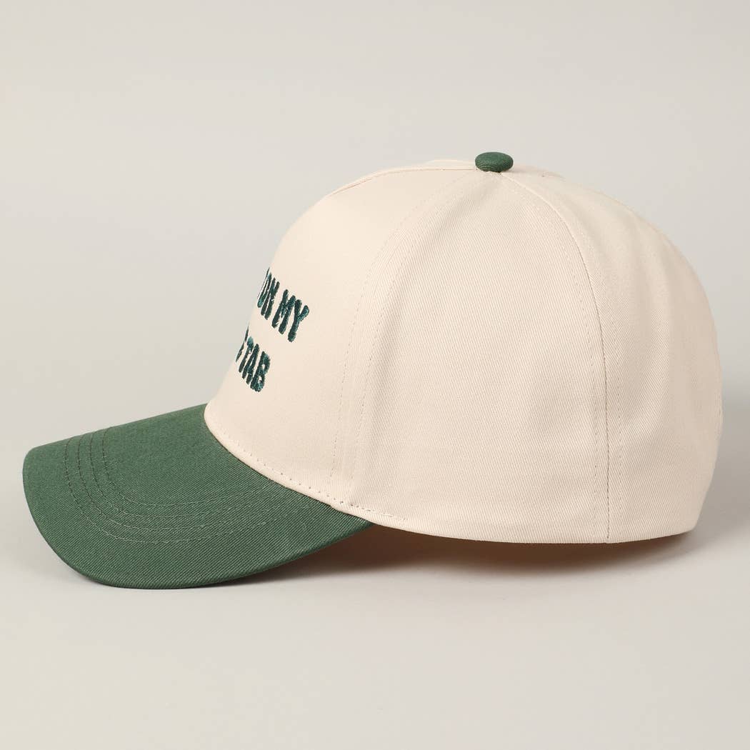 Put It On My Dad's Tab Embroidery Two-Tone Hat