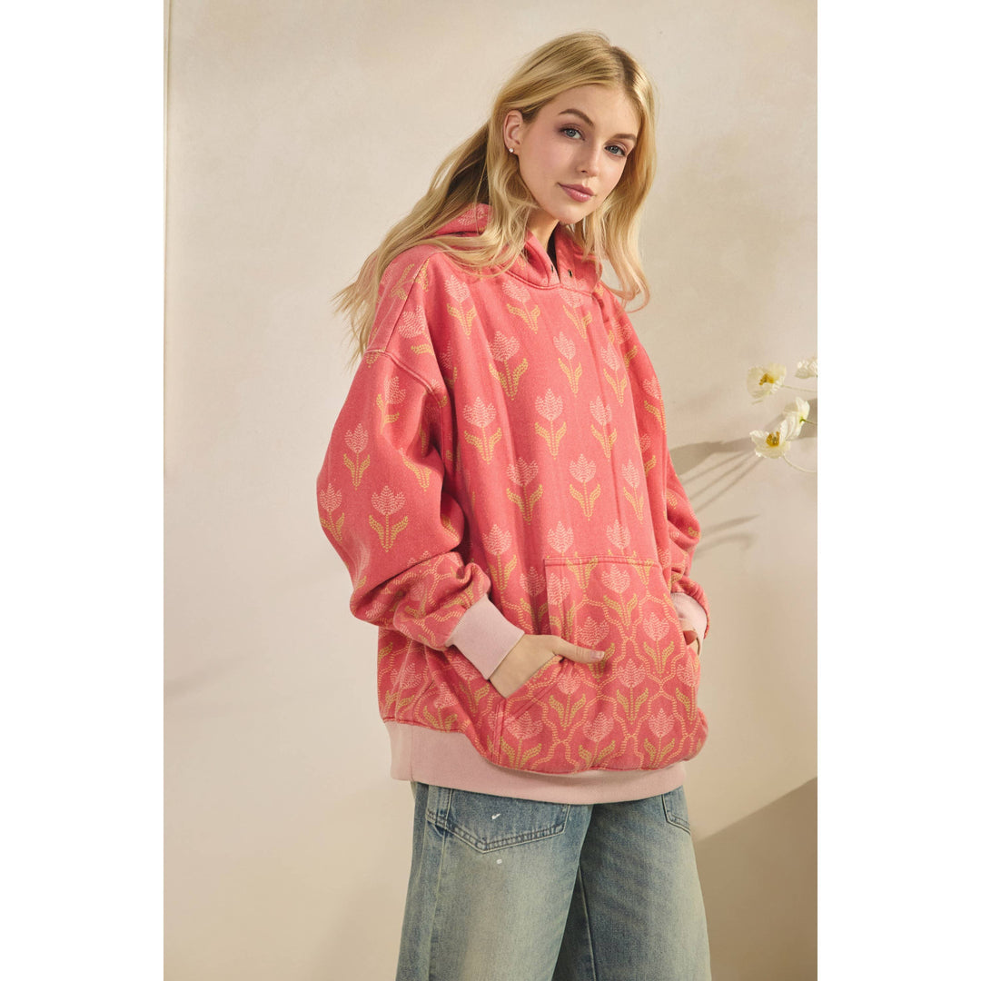 Printed Fleece Hoodie