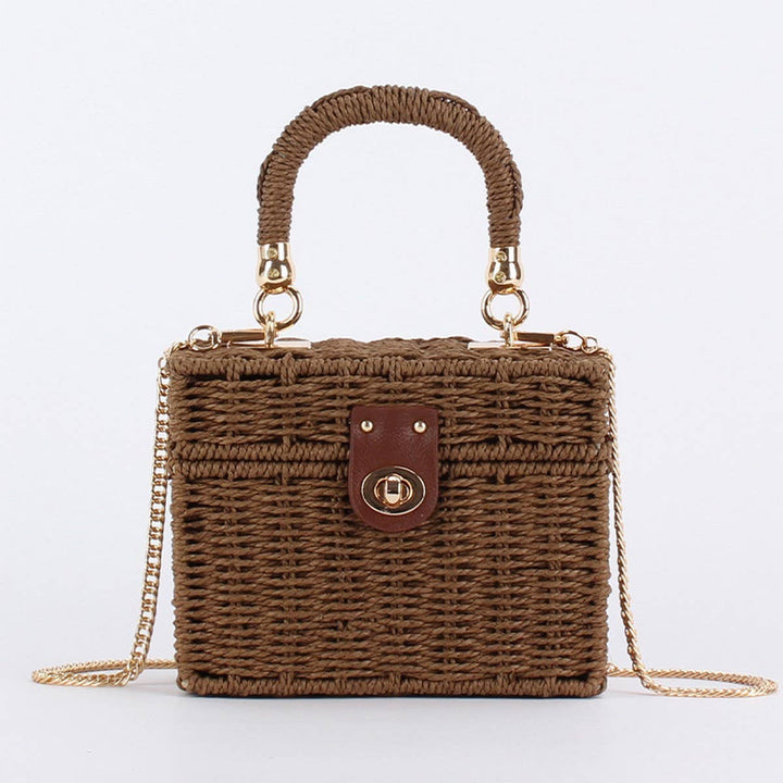 DUAL-PURPOSE LEISURE PAPER ROPE WOVEN BAG_CWAB4713