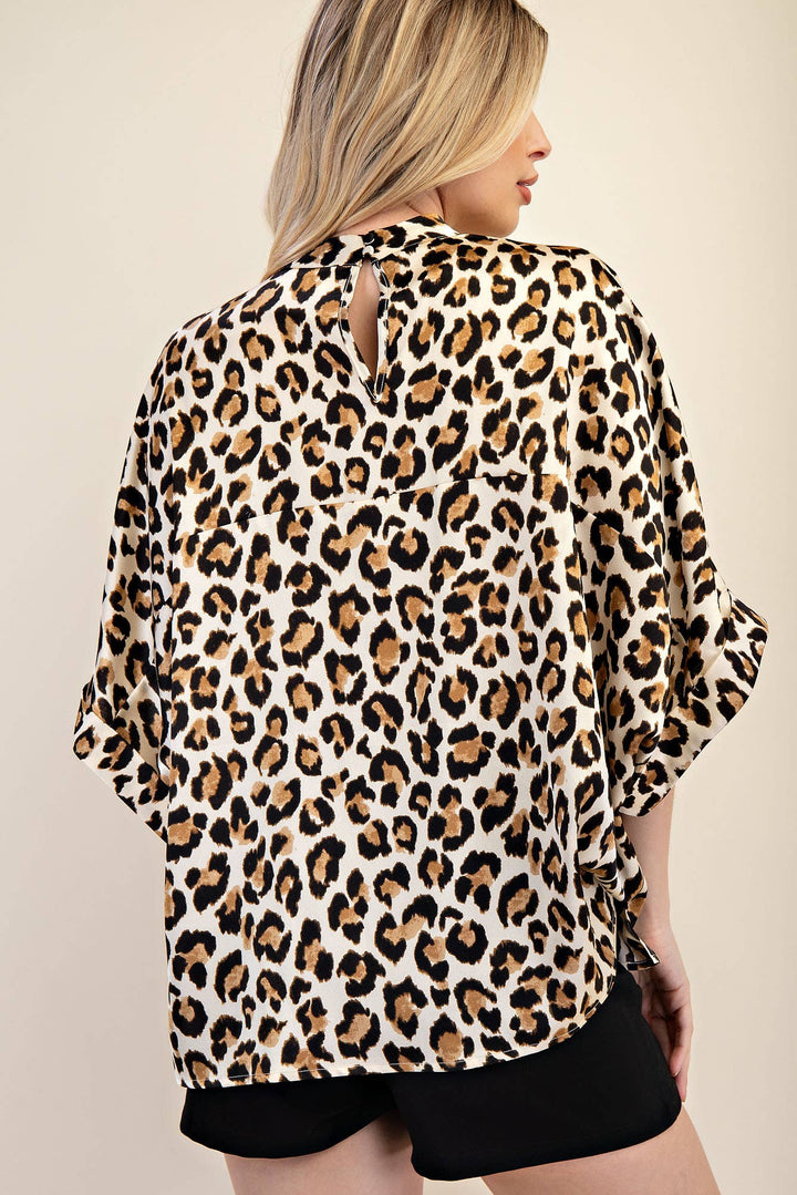 Mock Neck Oversize Top