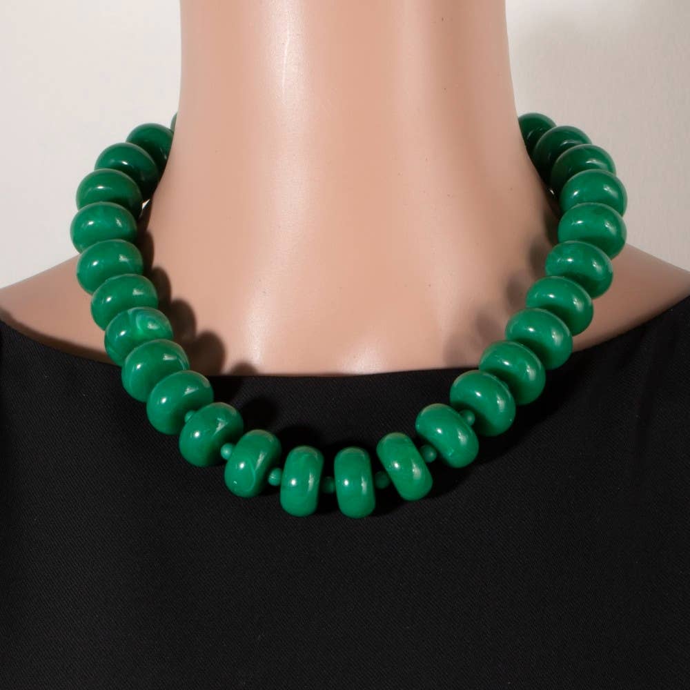 Bulky Acrylic Bead Link Necklace