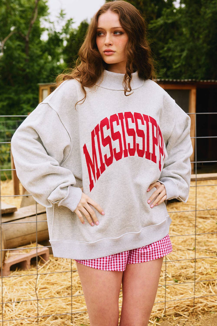 IT2594-MISSISSIPPI 'MISSISSIPPI & MS' Reversible Sweatshirt
