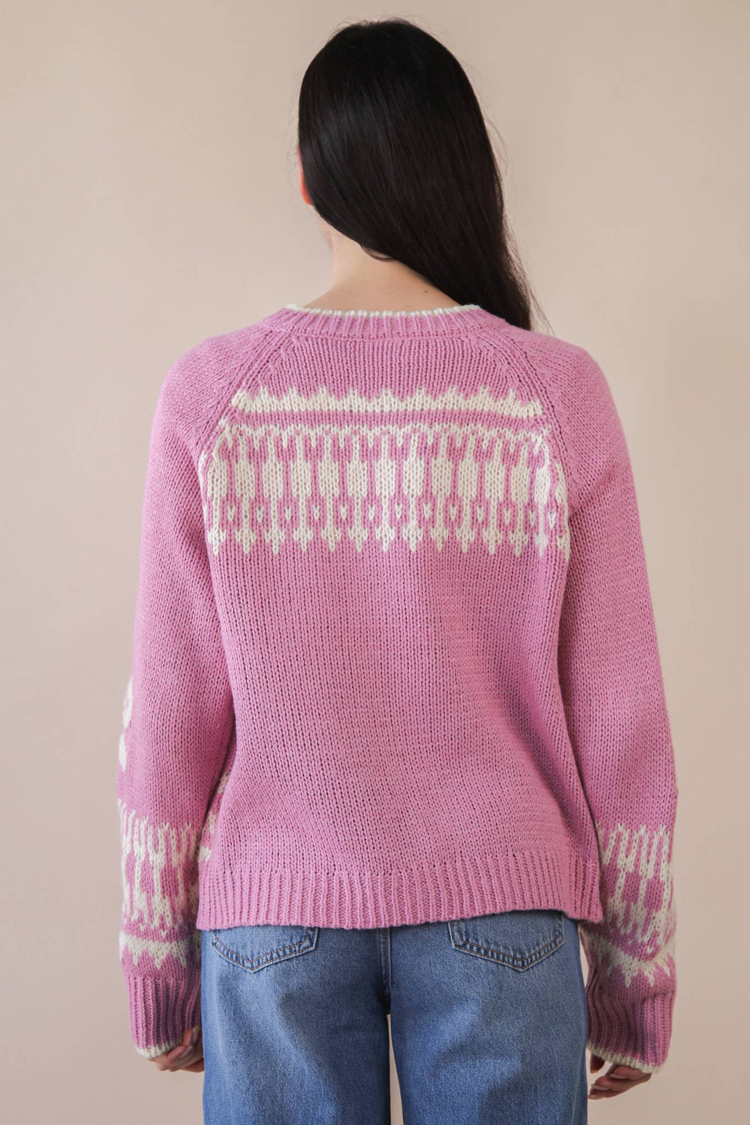 Very J Oversized Graphic Swan Sweater Cardigan