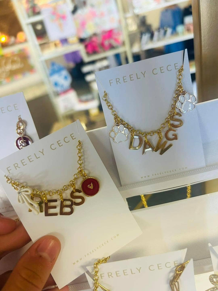 Game Day Trendy Custom Charm Necklaces