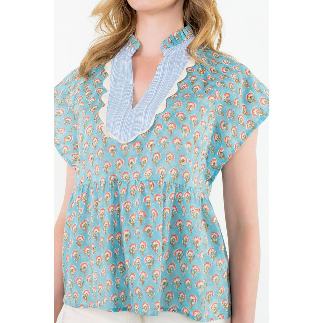 Short Sleeve Print Top