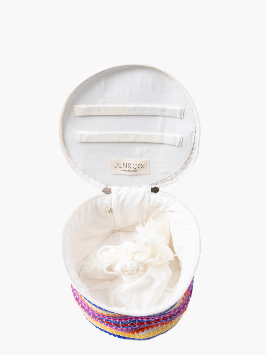 Naya Round Cotton Bag w/ Tassel Zip-Final Sale