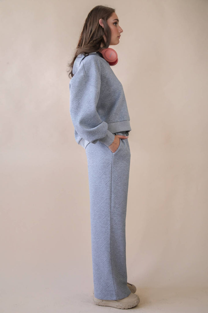 Very J Textured Knit Set