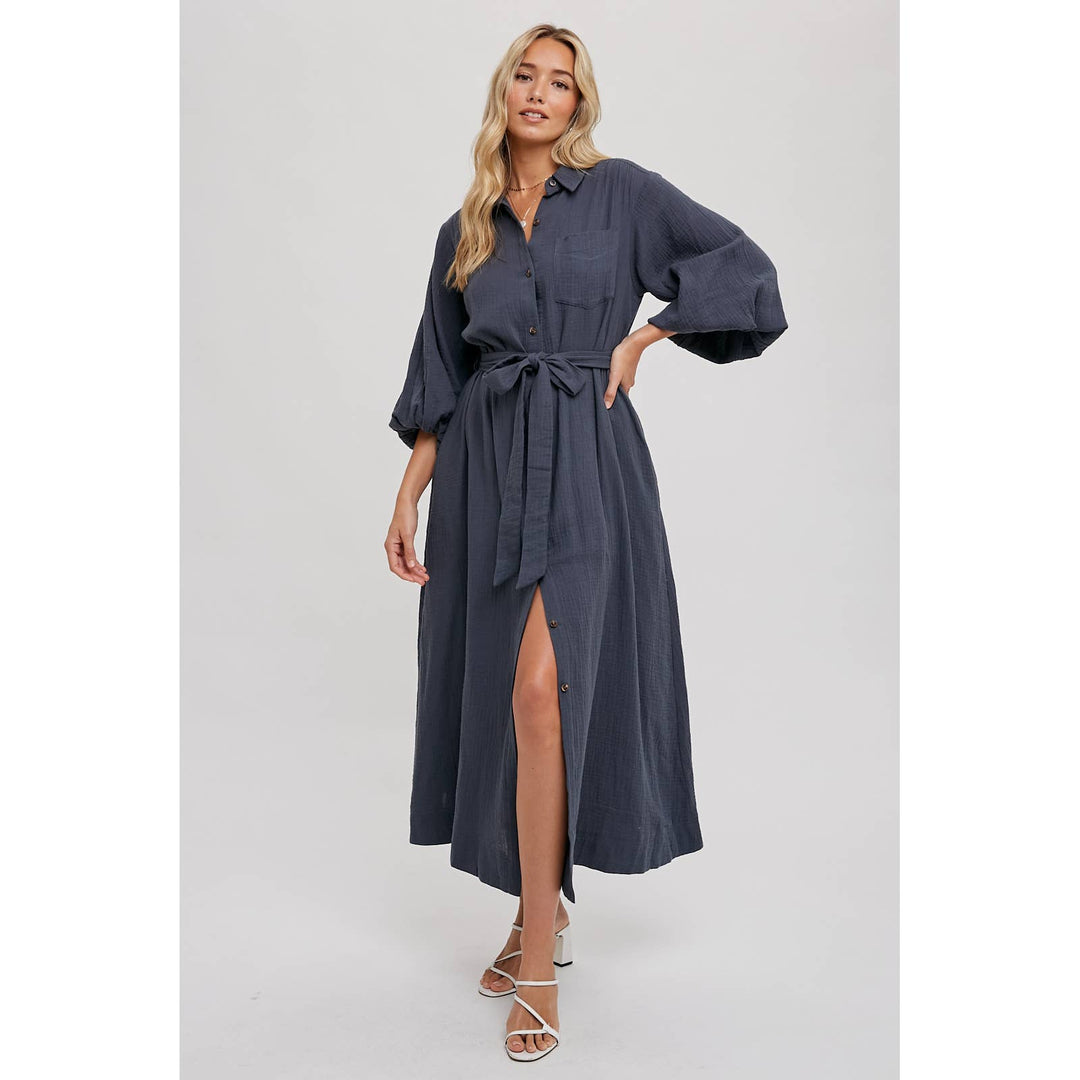 SLI4726 - MAXI SHIRT DRESS