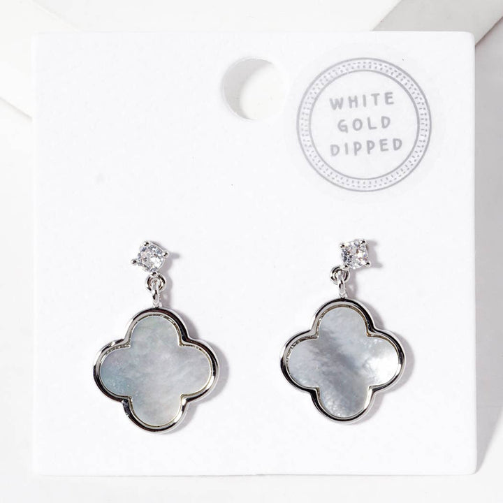 Gold-Dipped Clover Post Earrings