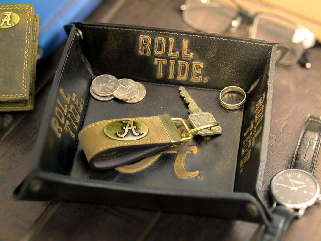 Collegiate Leather Key Fob Ole Miss