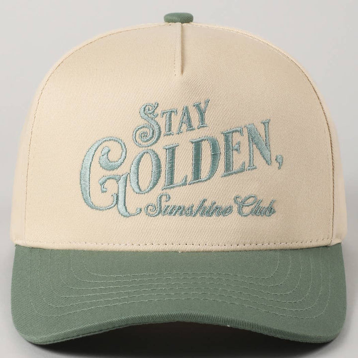 Stay Golden Sunshine Club Embroidery Trucker Hat