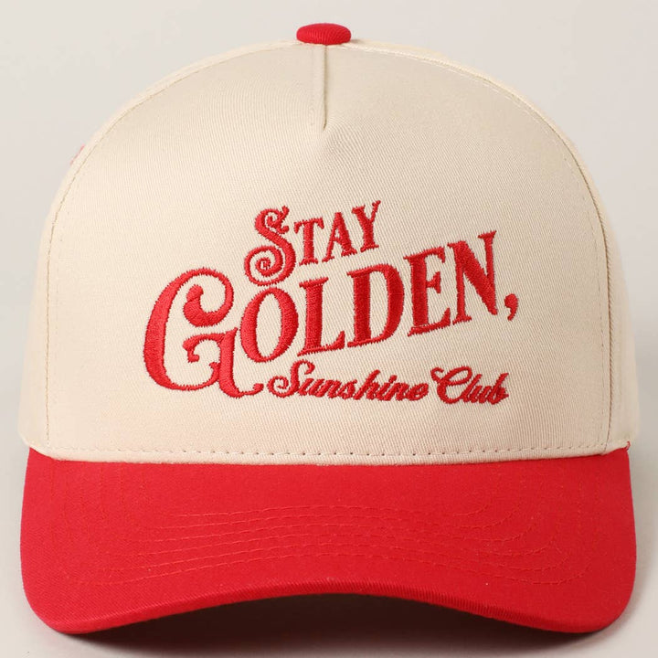 Stay Golden Sunshine Club Embroidery Trucker Hat