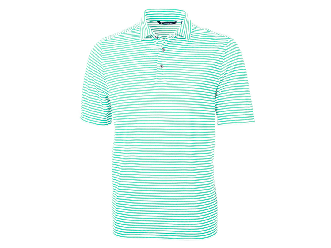 Cutter & Buck Virtue Eco Pique Stripe Recycled Mens Polo