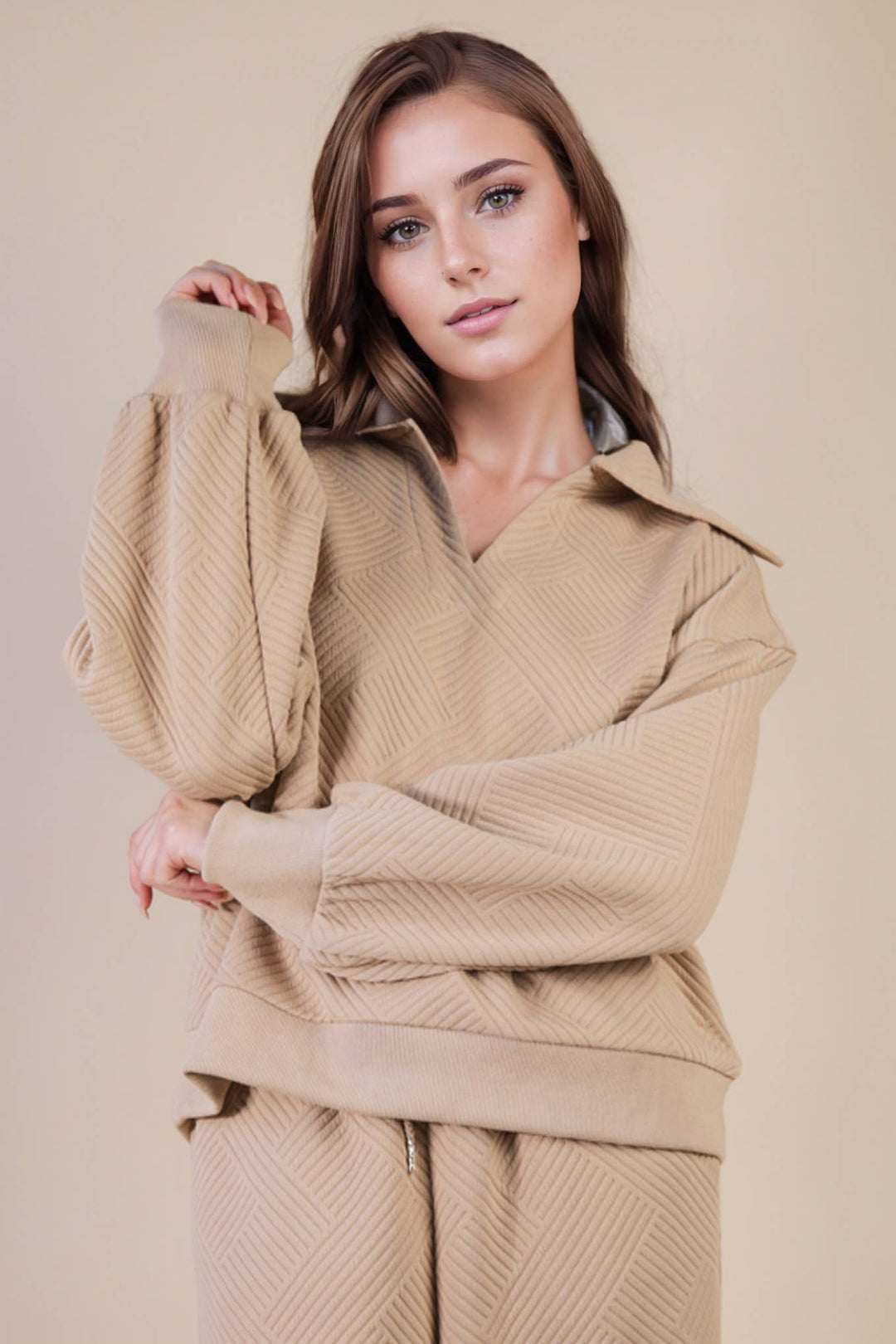 Very J Textured Knit Set