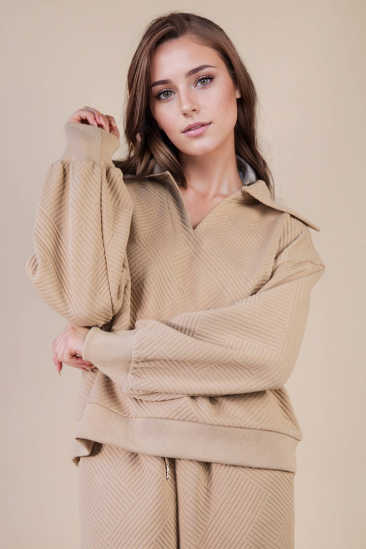 Very J Textured Knit Set