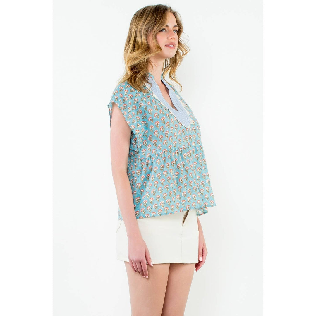 Short Sleeve Print Top