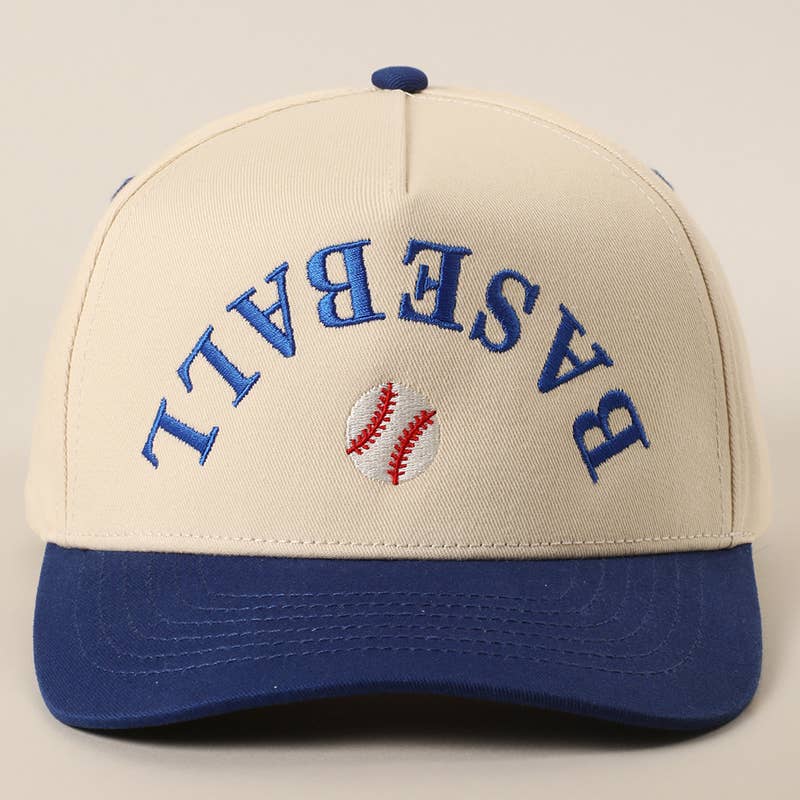 BASEBALL Upside Down Lettering Embroidery Cap