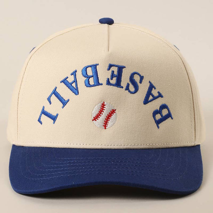 BASEBALL Upside Down Lettering Embroidery Cap