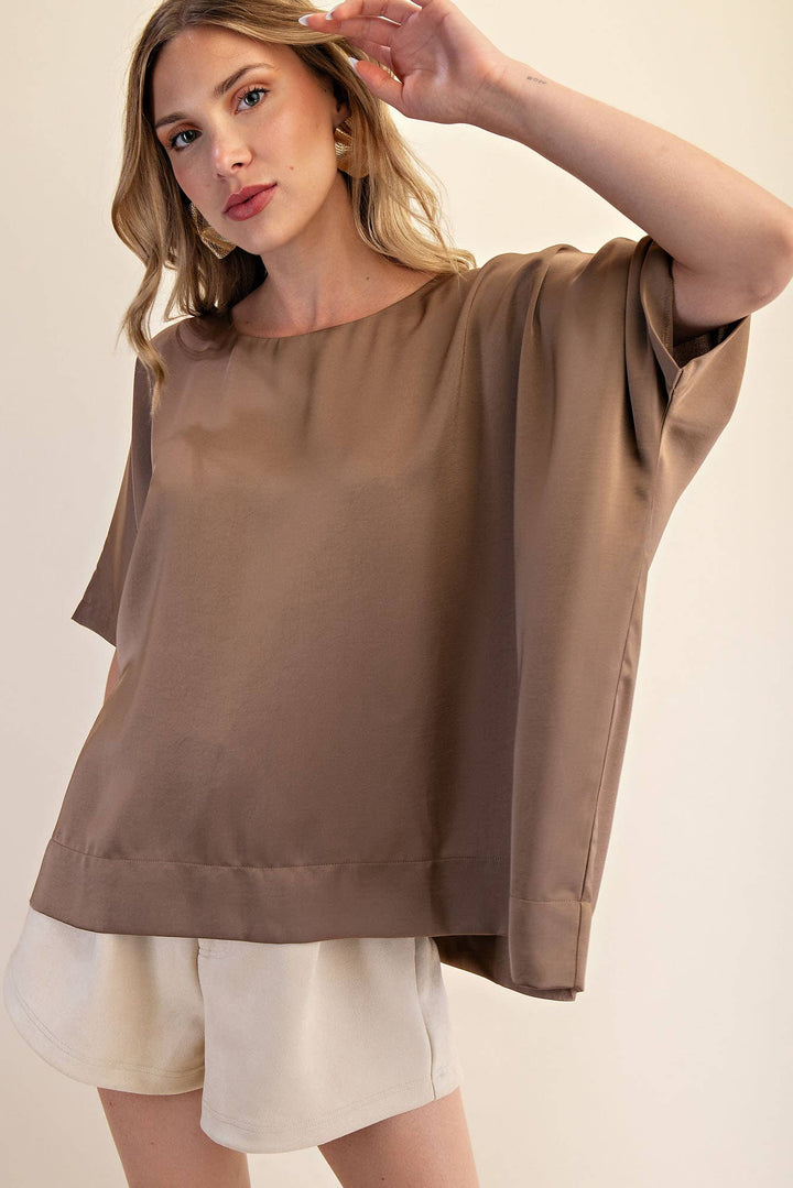 Round Neck Oversized Top
