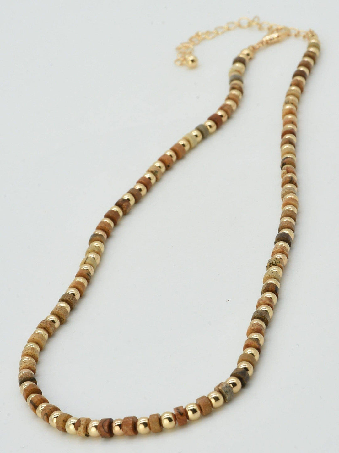 CN4386 CCB Bead Semi Precious Necklace
