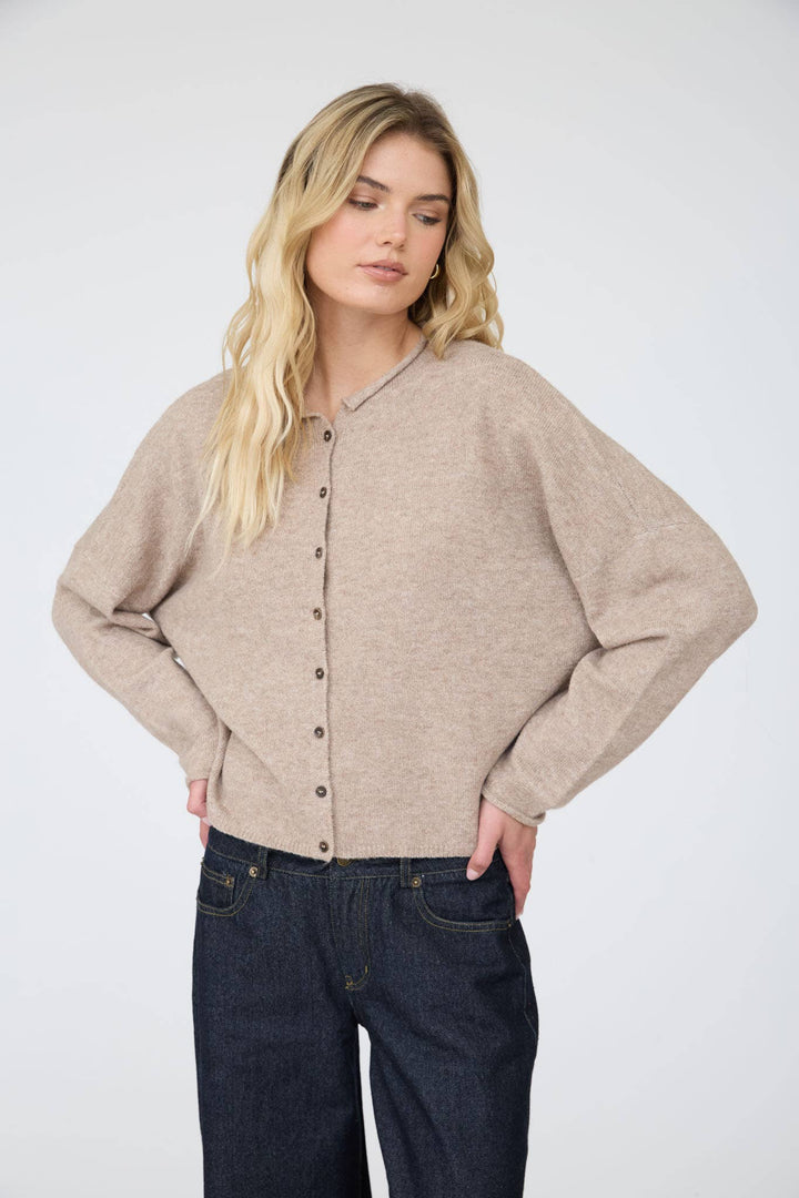LIGHTWEIGHT BUTTON DOWN KNIT CARDIGAN