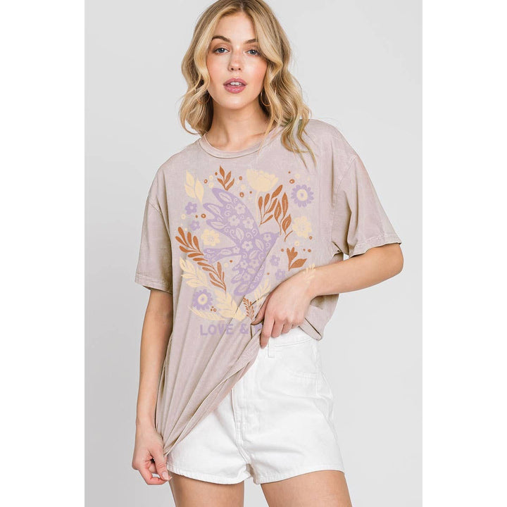 LOVE N PEACE MINERAL GRAPHIC TEE