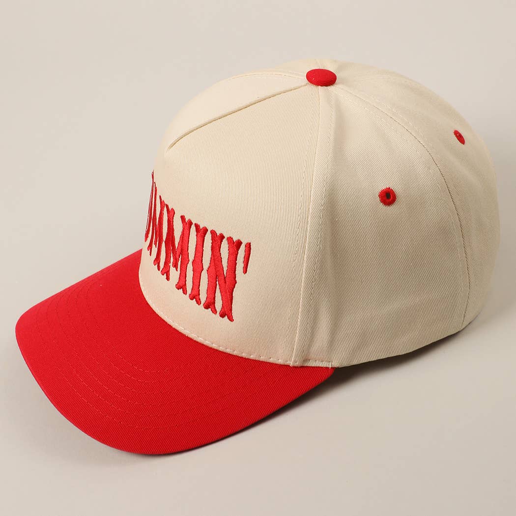 MOMMIN' Letter Embroidery Two-Tone Trucker Hat