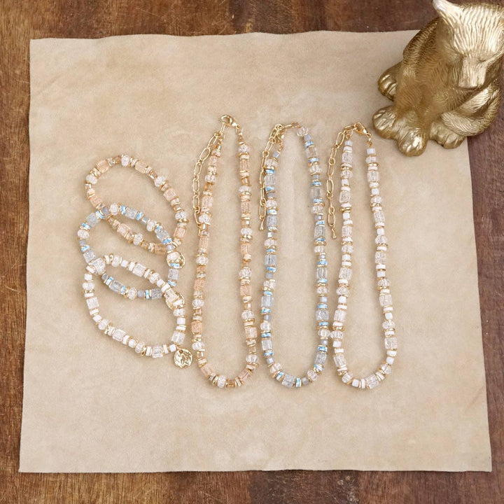 Pastel Drift – Mixed Bead Necklace in Soft Hues