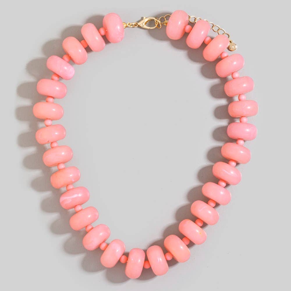 Bulky Acrylic Bead Link Necklace
