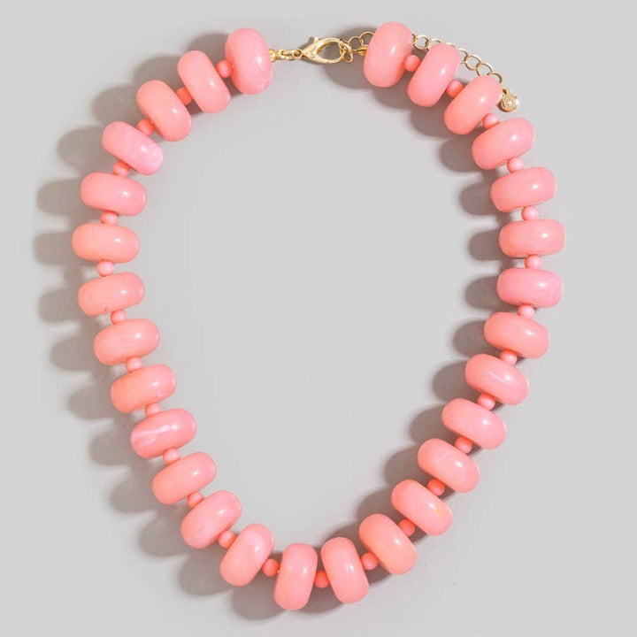 Bulky Acrylic Bead Link Necklace