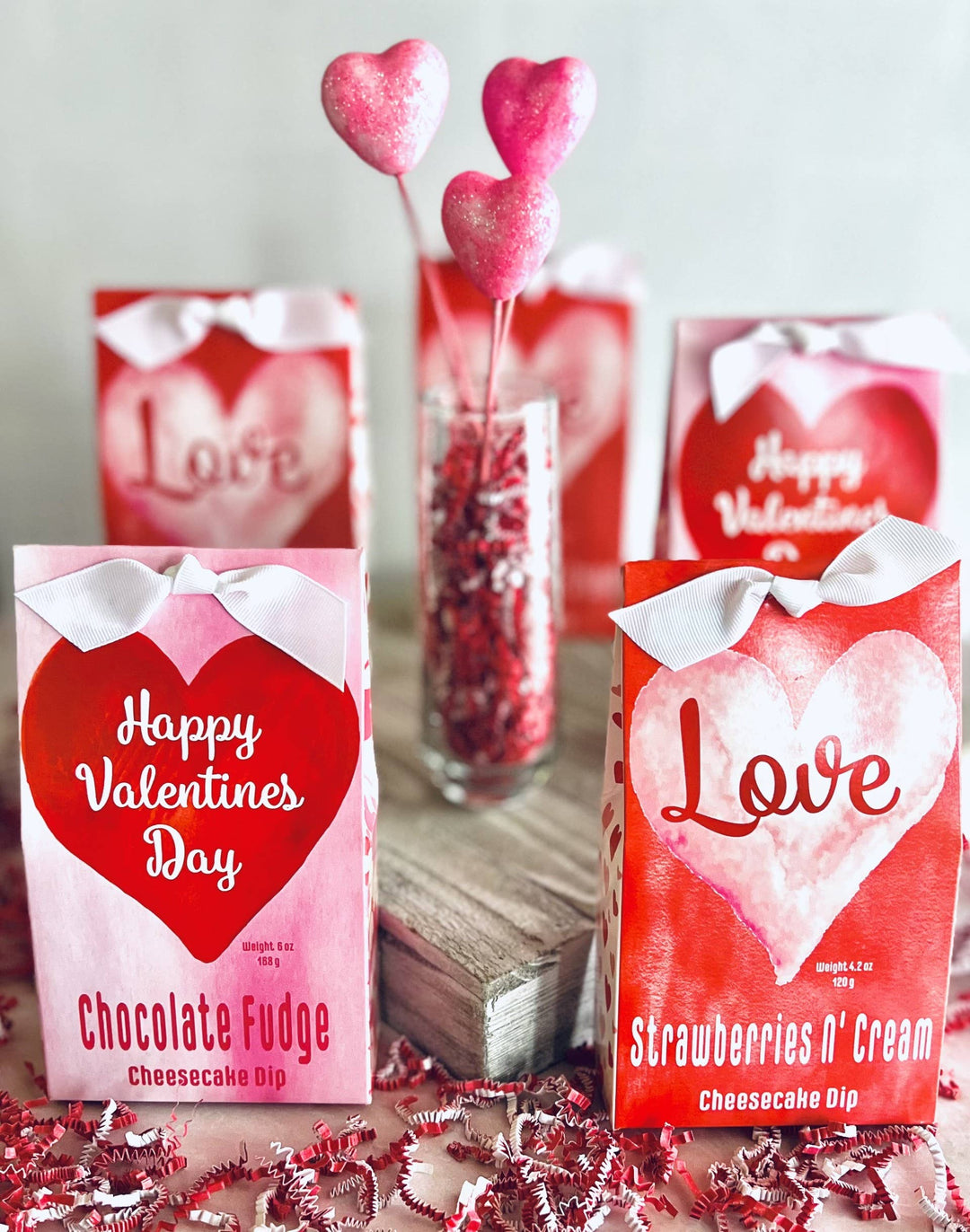 Valentine's Day Strawberries N Cream Cheesecake Dip Gift Box