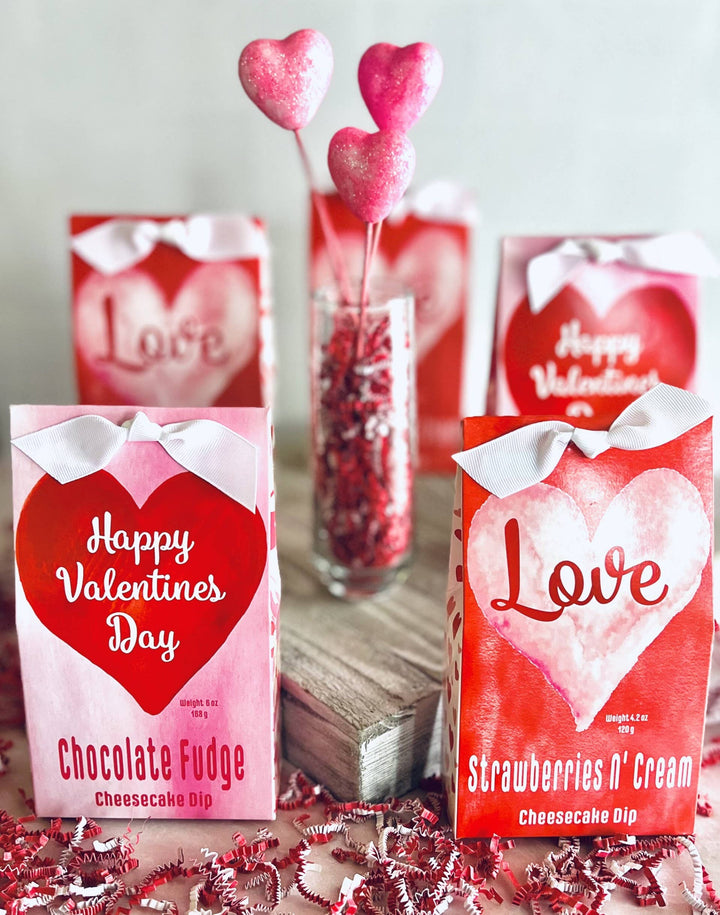 Valentine's Day Strawberries N Cream Cheesecake Dip Gift Box