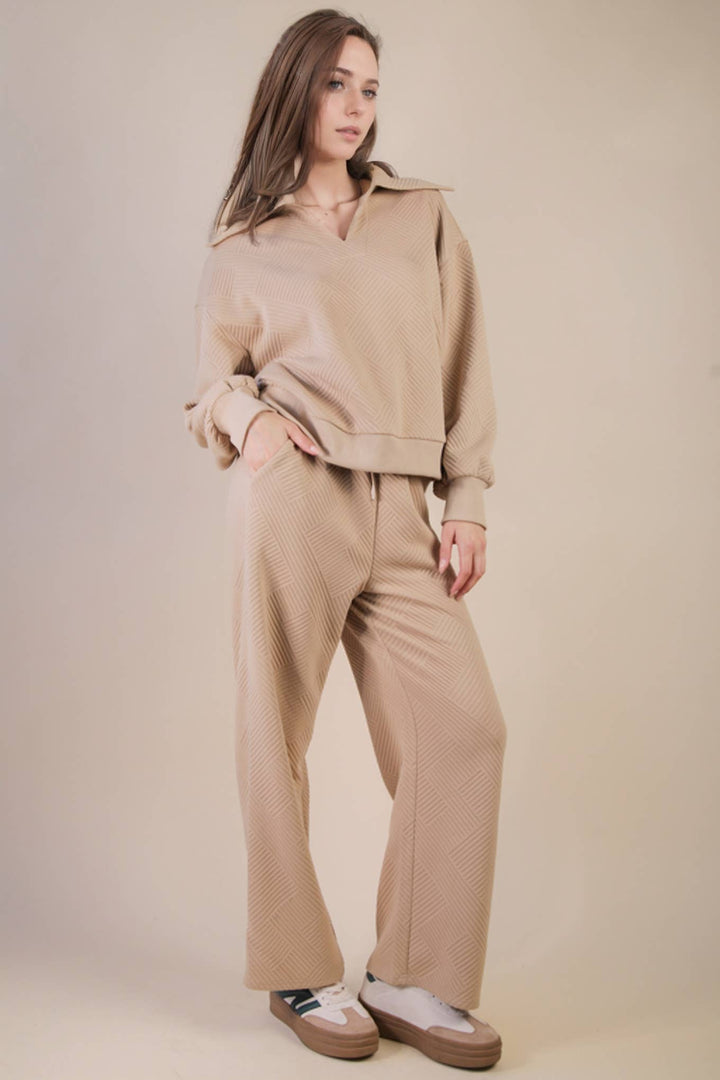Very J Textured Knit Set