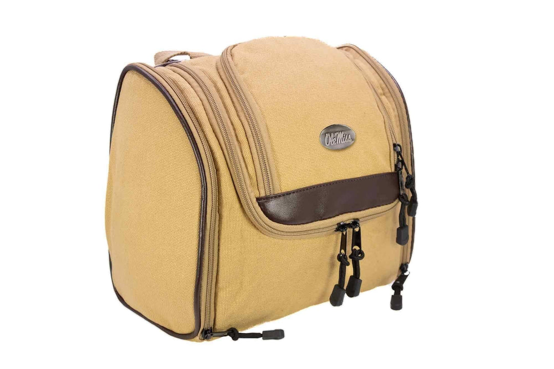 Ole Miss Rebels Men's Khaki Hanging Toiletry Bag